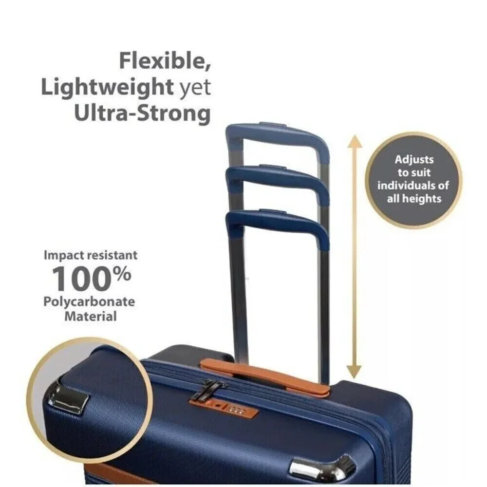 Champs Vintage Air 20 in. Carry on Hardside Spinner Luggage with USB travel bag